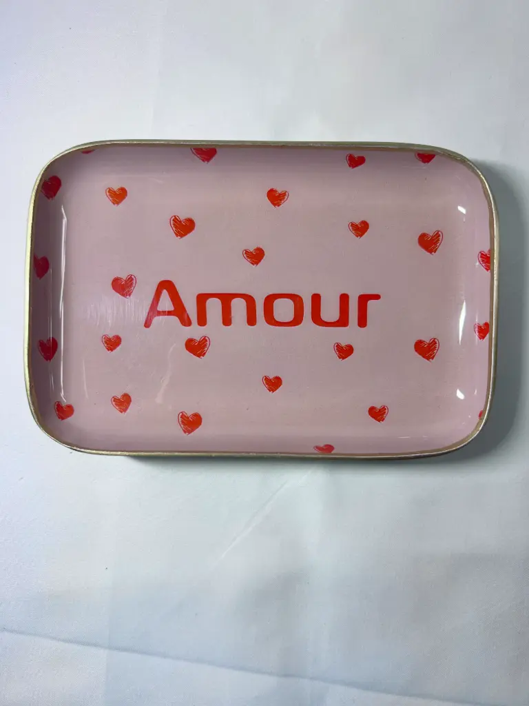 AMOUR PETITS COEURS ROUGE  - PETITS PLATEAUX