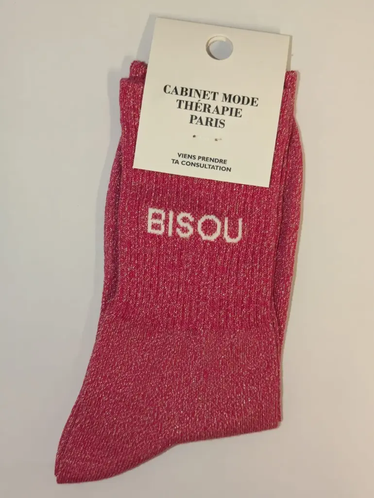 BISOU ROUGE GLITTER  - CHAUSSETTES GLITTER ENFANTS