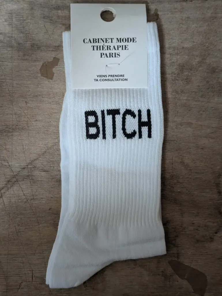 BITCH WHITE  - CHAUSSETTES ADULTES