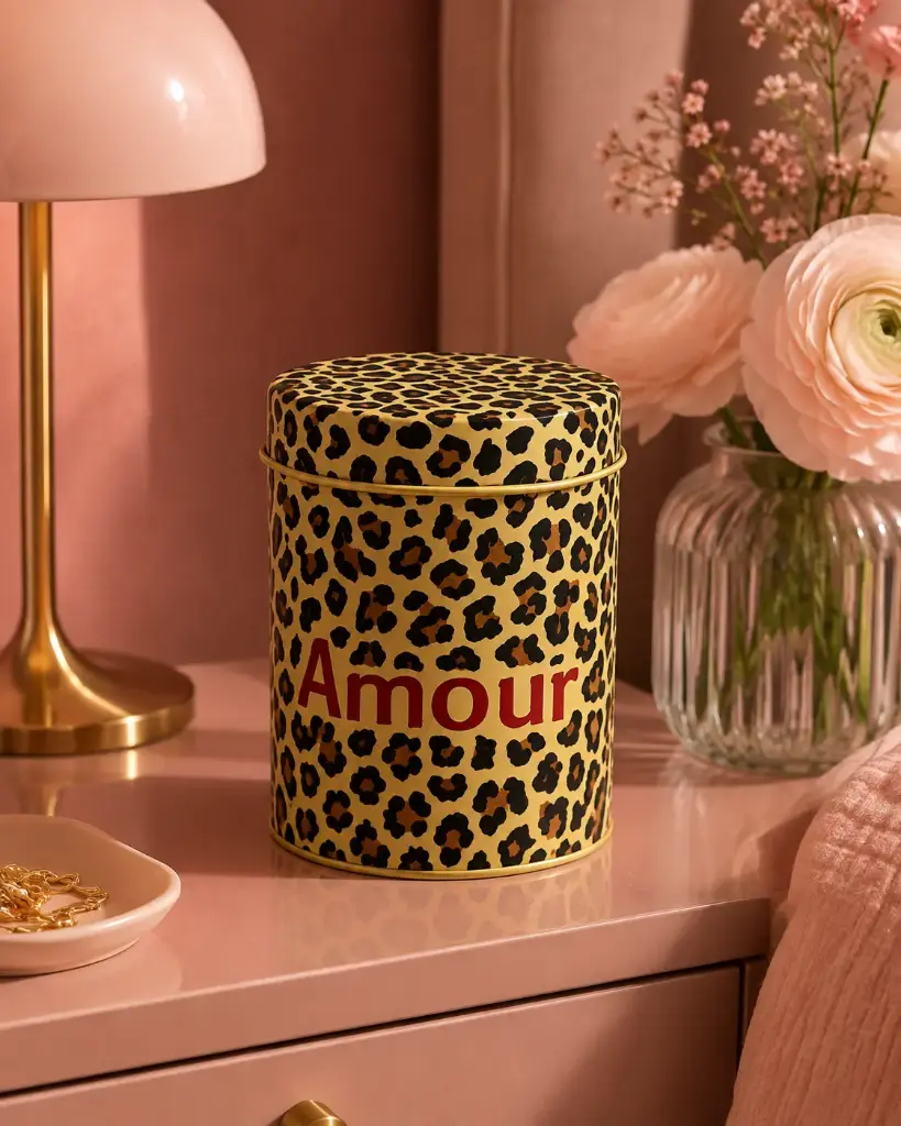 BOITE LEOPARD AMOUR  - BOITES ALUMINIUM
