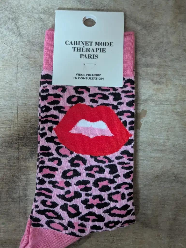 LEOPARD ROSE / BOUCHE - CHAUSSETTES ADULTES