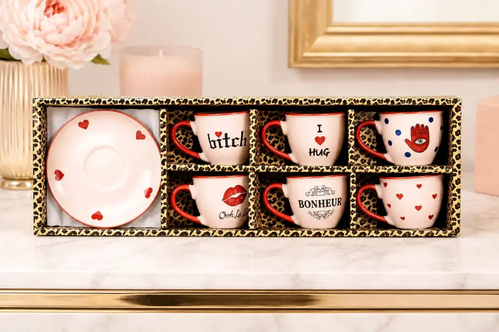COFFRET ESPRESSO PORCELAINE  - COFFRET ESPRESSO