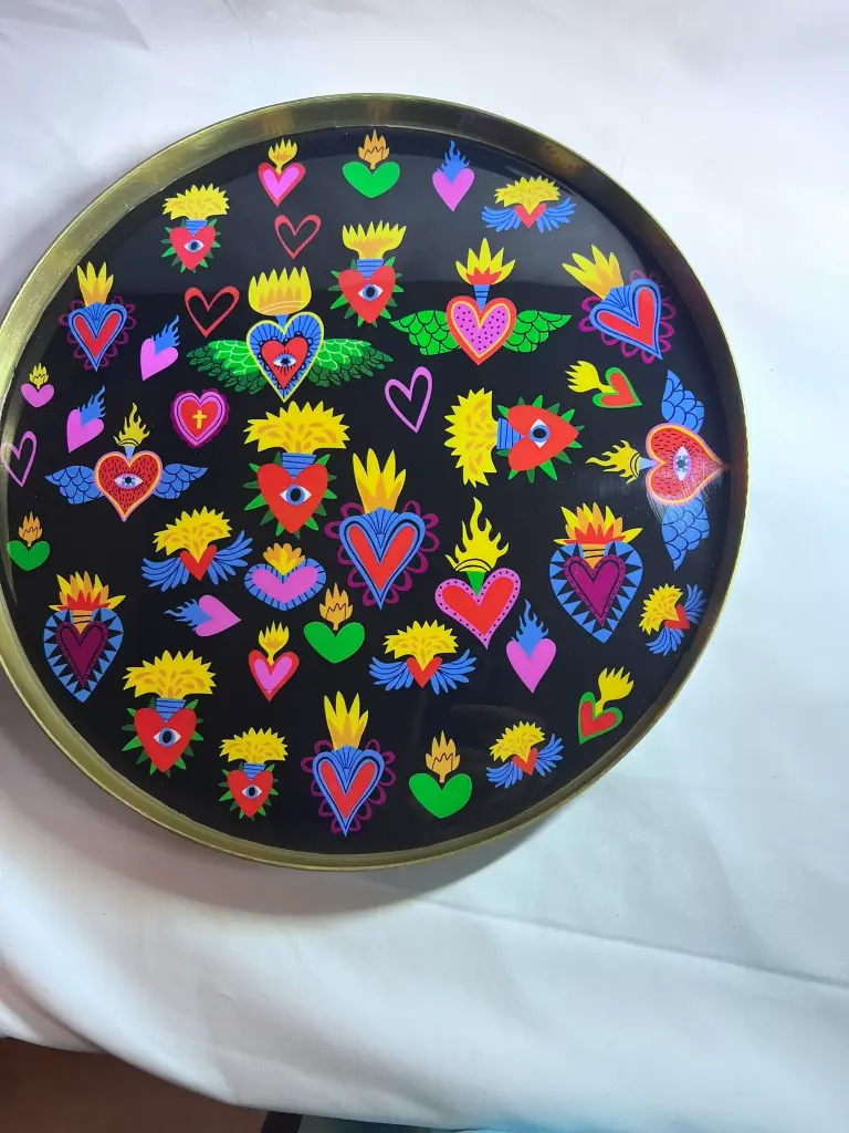 CŒURS MULTICOLORS RONDS  - MOYENS PLATEAUX