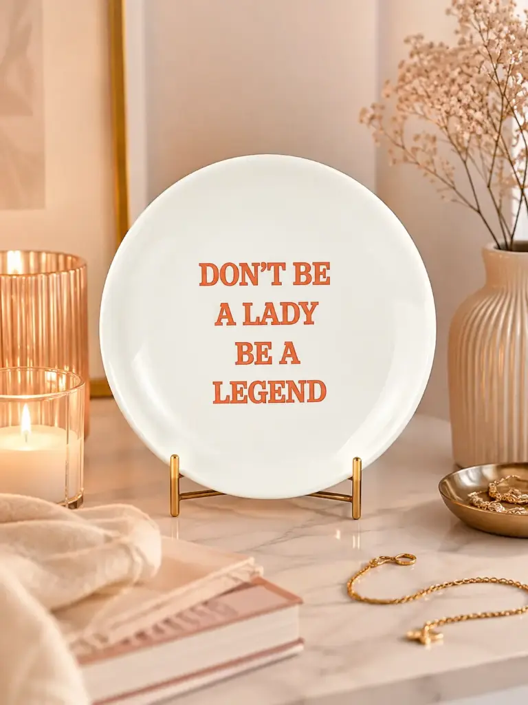 DON'T BE A LADY BE. .. ASSIETTE BLANCHE  - ASSIETTES