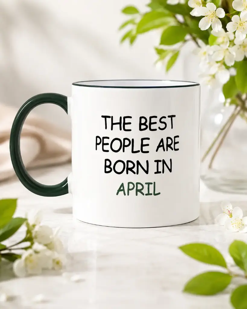 HE BEST PEOPLE ARE BORN IN APRIL  - TASSE ANNIVERSAIRE