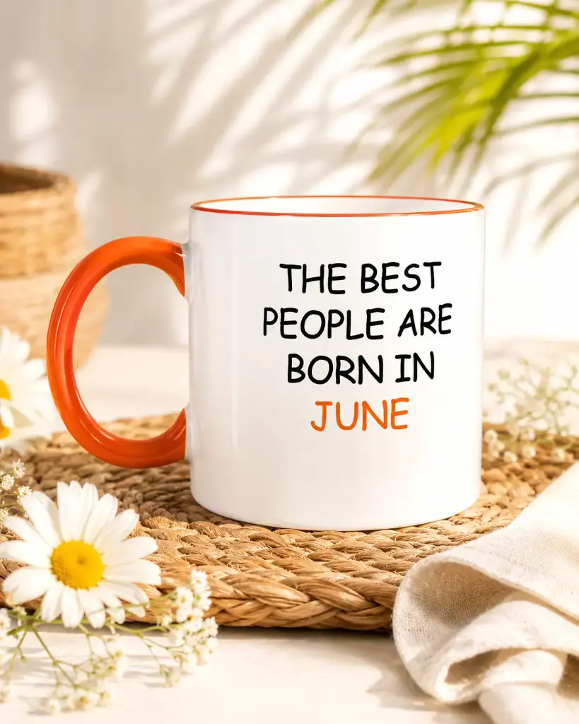 HE BEST PEOPLE ARE BORN IN JUNE  - TASSE ANNIVERSAIRE