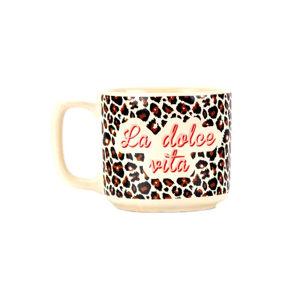 TASSE MEDIUM - LA DOLCE VITA LÉOPARD MESSAGE  