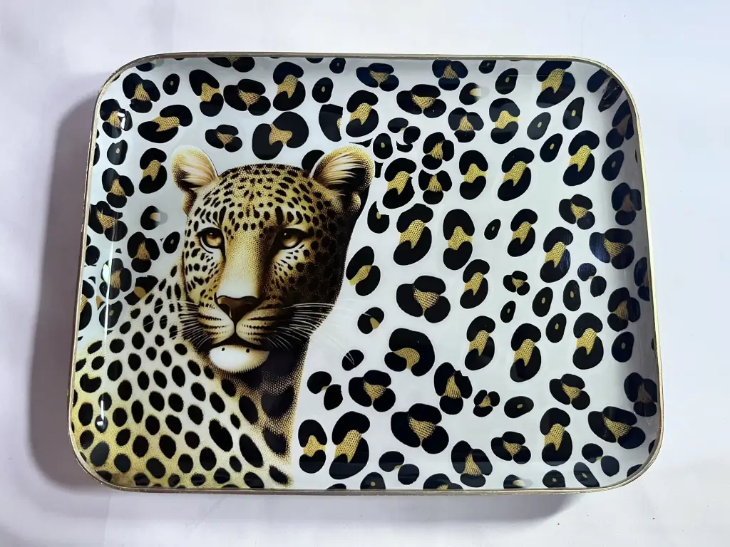 LEOPARD ANIMAL FOND LEOPARD  - MOYENS PLATEAUX 