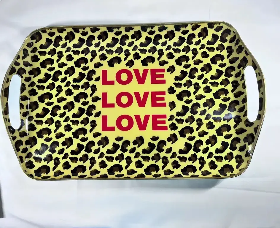 LOVE LOVE LOVE LÉOPARD  - GRAND PLATEAUX POIGNEE