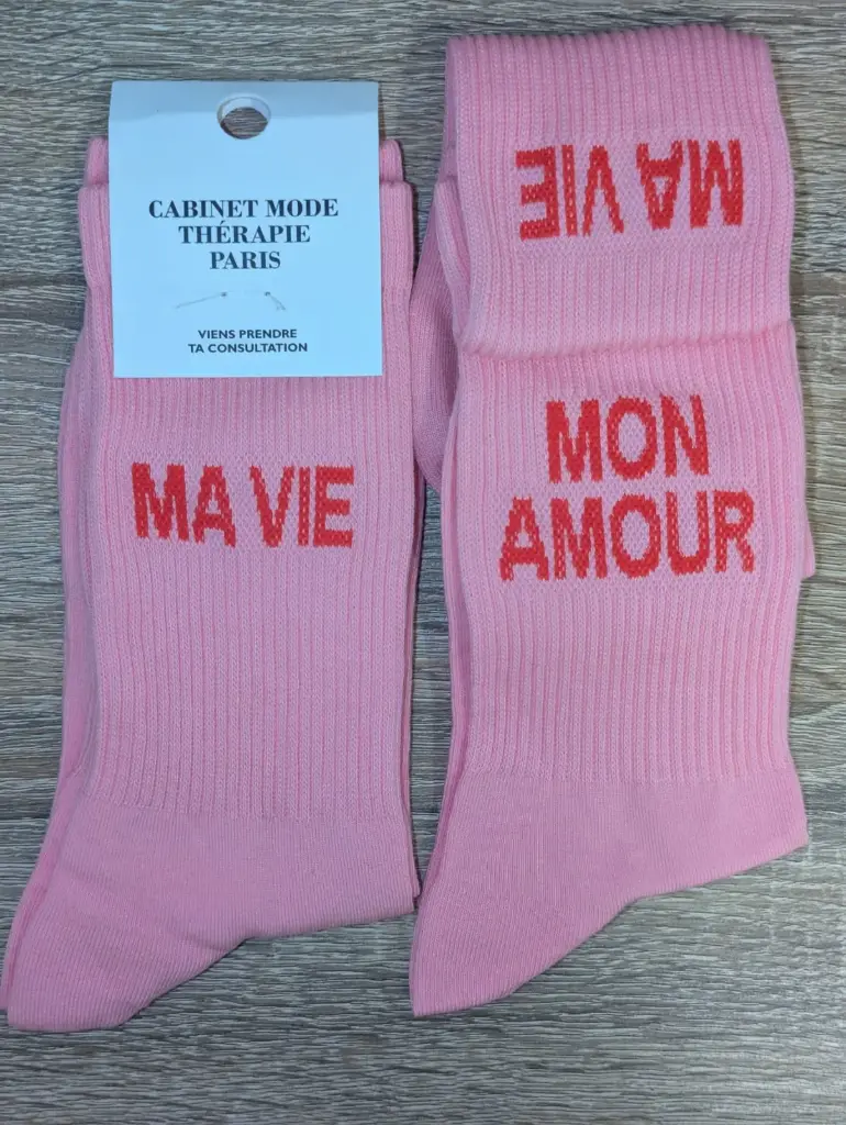 MA VIE / MON AMOUR ROSE - CHAUSSETTES ADULTES