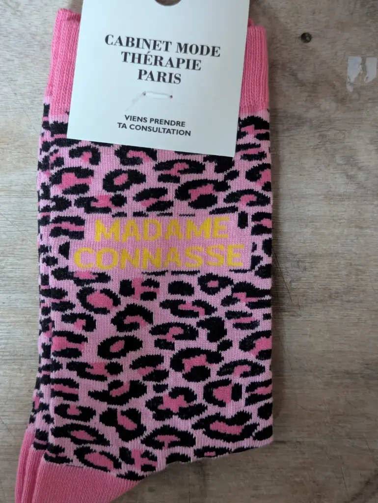 LEOPARD ROSE / MADAME CONNASSE - CHAUSSETTES ADULTES
