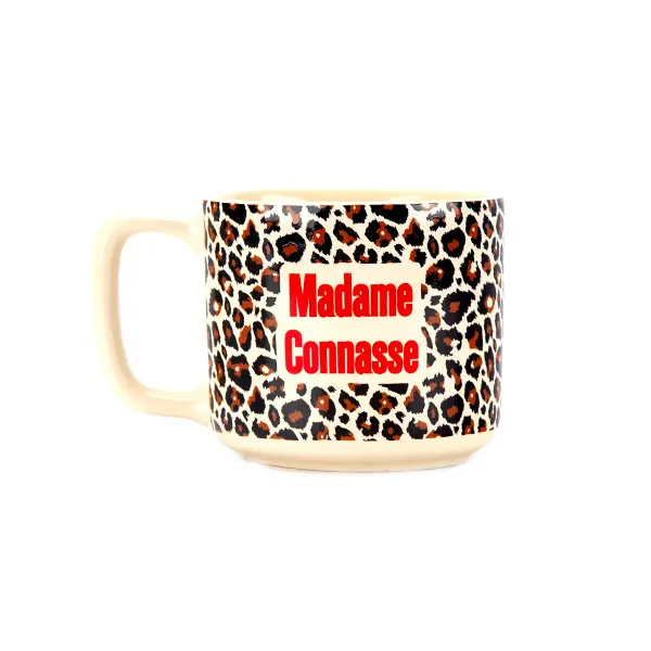 TASSE MEDIUM - MADAME CONNASSE LÉOPARD MESSAGE 