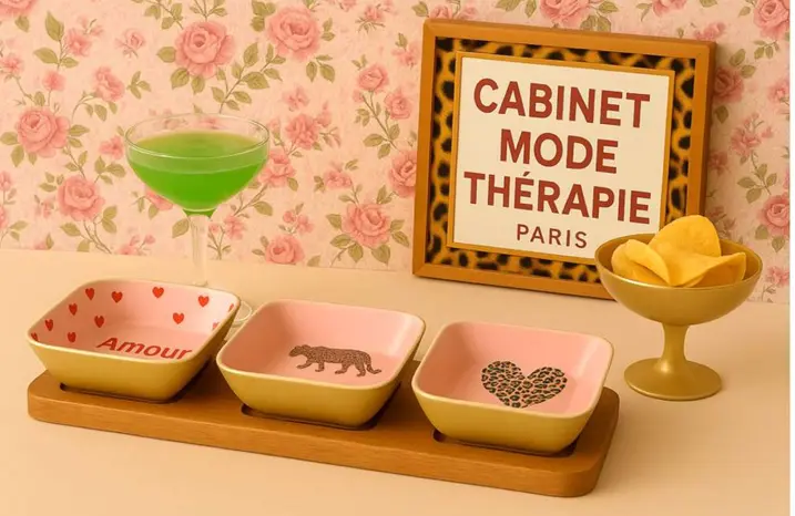 SET APERO ROSE AVEC PLATEAU - SET APERO 