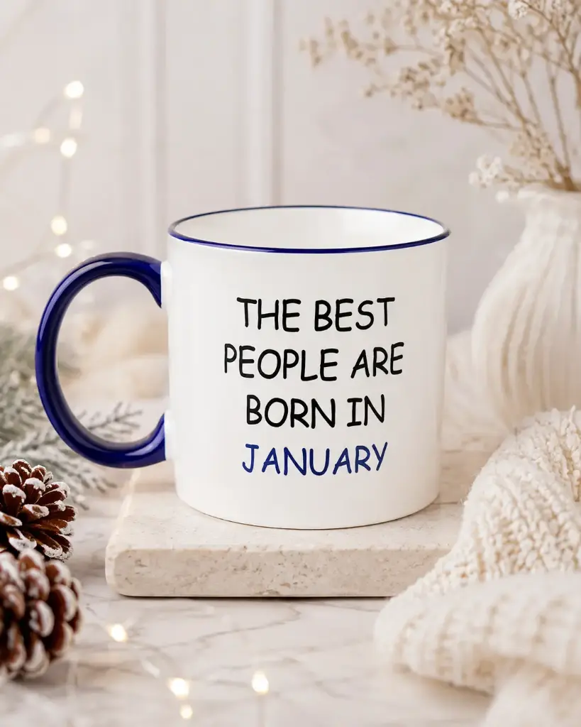 THE BEST PEOPLE ARE BORN IN JANUARY  - TASSE ANNIVERSAIRE