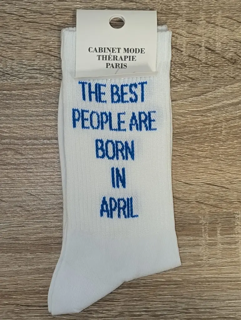 THE BEST PEOPLE BORN APRIL  - CHAUSSETTES ADULTES
