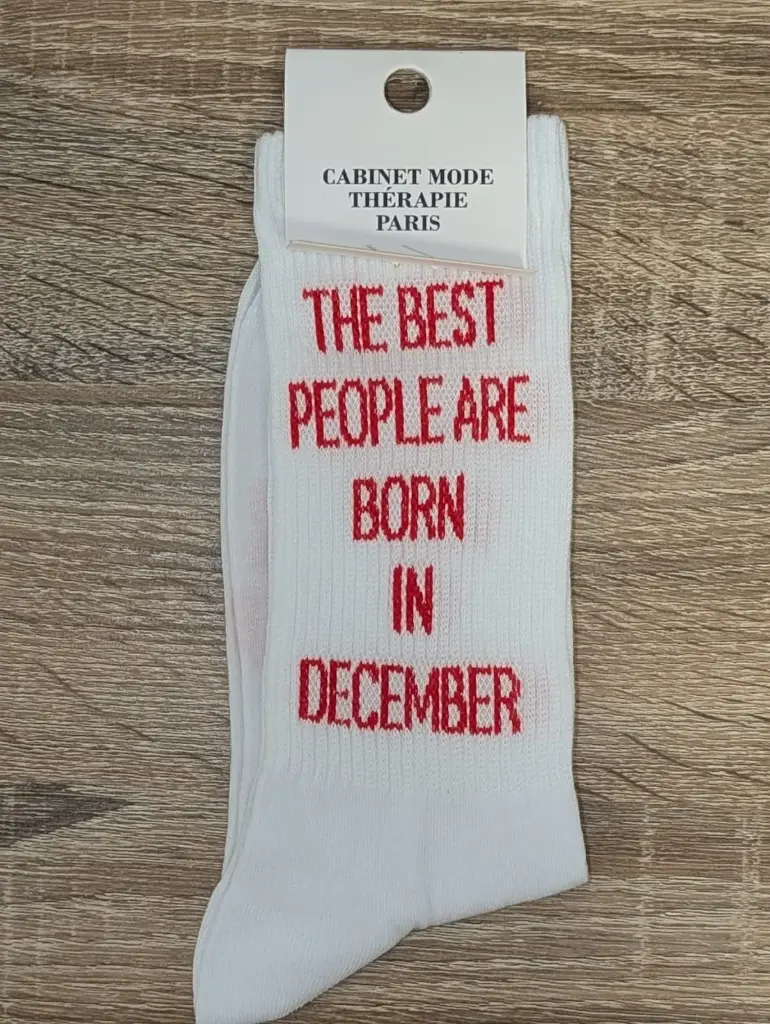 THE BEST PEOPLE BORN DECEMBER  - CHAUSSETTES ADULTES