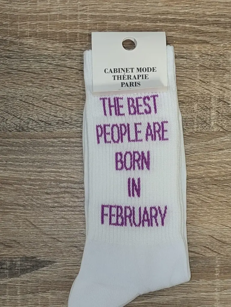 THE BEST PEOPLE BORN FEBRUARY  - CHAUSSETTES ADULTES