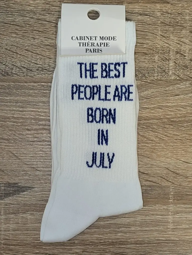 THE BEST PEOPLE BORN JULY  - CHAUSSETTES ADULTES