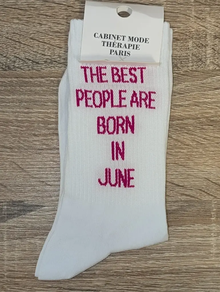 THE BEST PEOPLE BORN JUNE  - CHAUSSETTES ADULTES