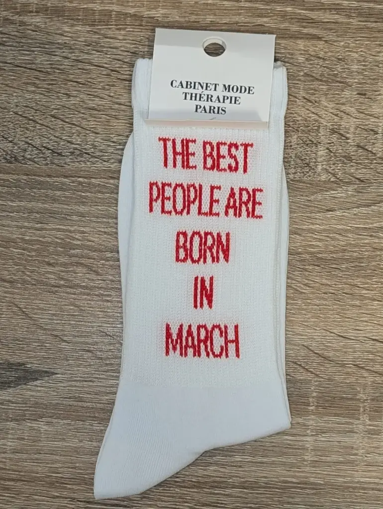 THE BEST PEOPLE BORN MARCH  - CHAUSSETTES ADULTES