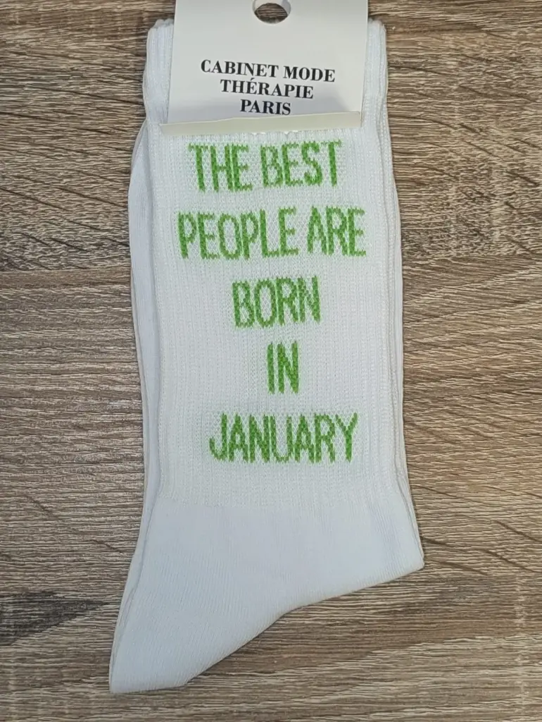 THE BEST PEOPLE BORN JANUARY  - CHAUSSETTES ADULTES