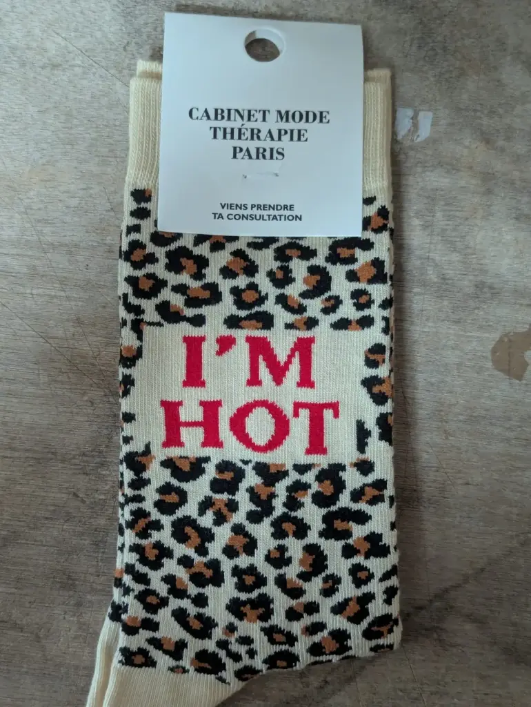 LEOPARD BEIGE I'M HOT  - CHAUSSETTES ADULTES 