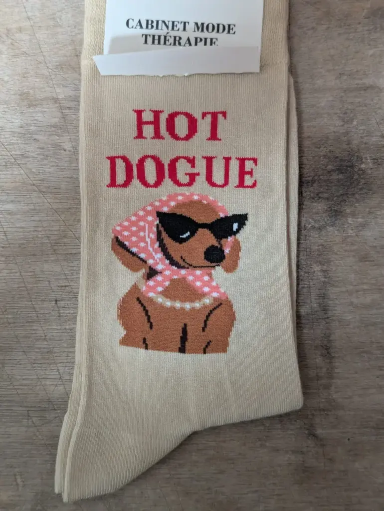 HOT DOGUE TECKEL LUNETTES - CHAUSSETTES ADULTES 