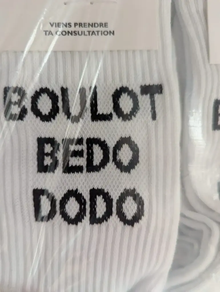 BOULOT BEDO DODO BLANC  - CHAUSSETTES ADULTES 