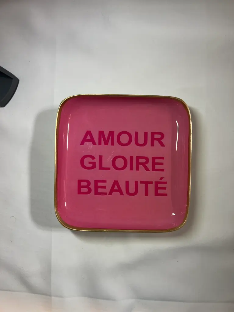 AMOUR GLOIRE BEAUTE ROSE - PETITS PLATEAUX  CARRE 12.5 X12.5 