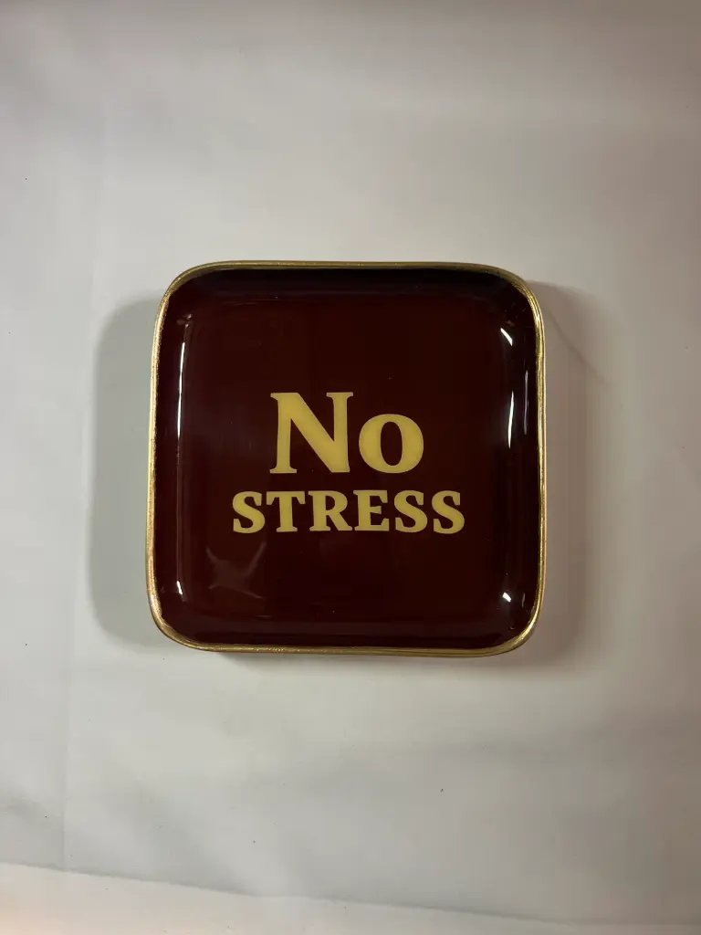 NO STRESS MARRON - PETITS PLATEAUX  CARRE 12.5 X12.5  