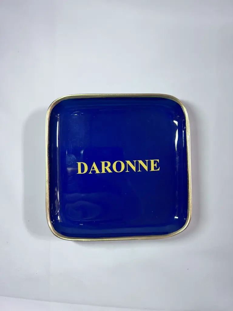 DARONNE BLEU MARINE - PETITS PLATEAUX  CARRE 12.5 X12.5  