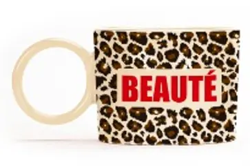 TASSE GRANDE - BEAUTE LÉOPARD MESSAGE 