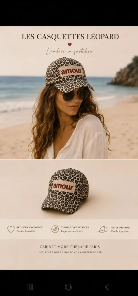 AMOUR CASQUETTE LEOPARD - CASQUETTES 