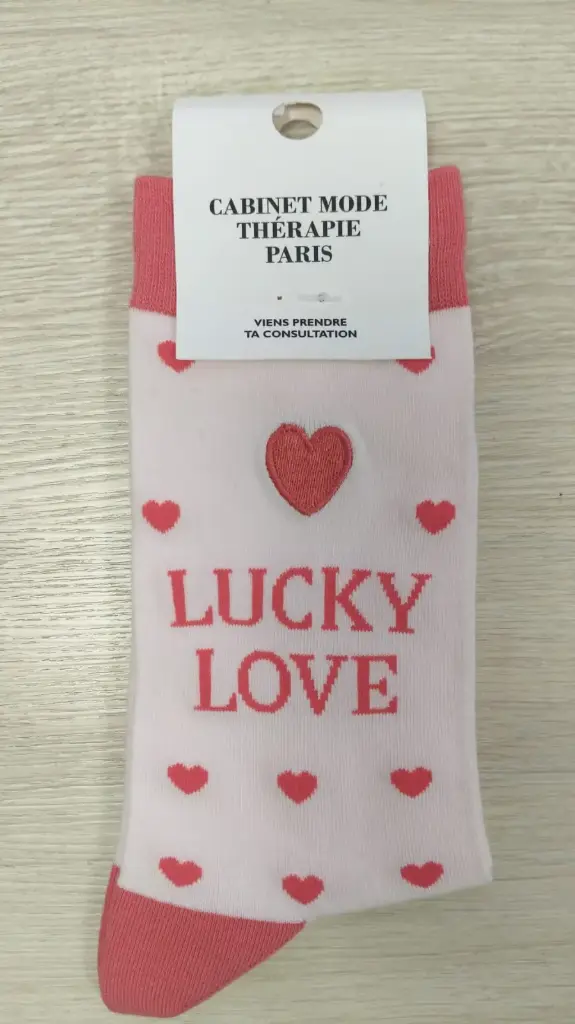 LUCKY LOVE COEUR BRODE - CHAUSSETTES  ADULTES     
