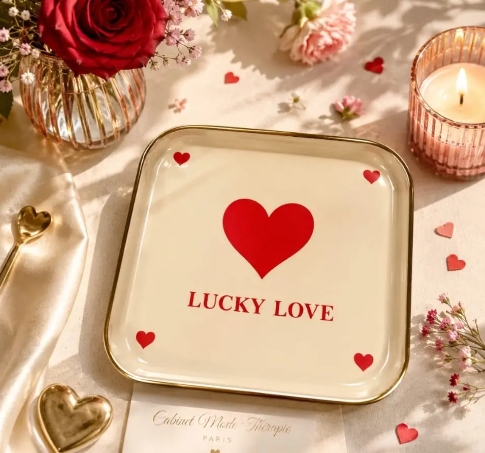 LUCKY LOVE COEUR - PETITS PLATEAUX  CARRE 12.5 X12.5 