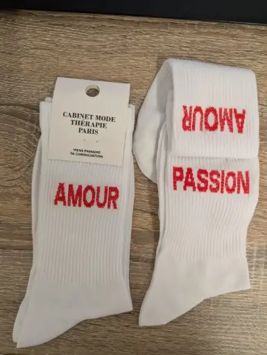 AMOUR / PASSION  - CHAUSSETTES ADULTES