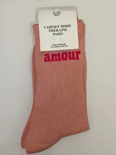 AMOUR ROSE GLITTER  - CHAUSSETTES GLITTER ENFANTS