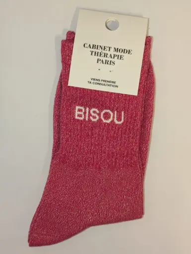 BISOU ROUGE GLITTER  - CHAUSSETTES GLITTER ENFANTS