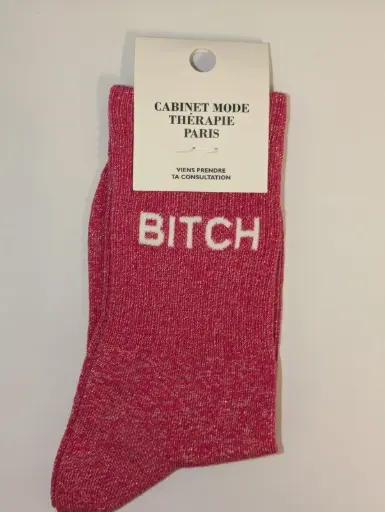 BITCH ROSE  - CHAUSSETTES GLITTER ADULTES