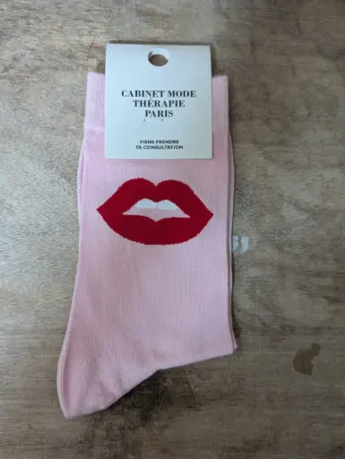 BOUCHE ROSE  - CHAUSSETTES ADULTES