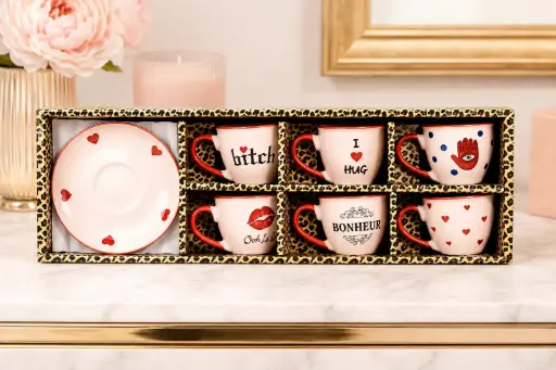 COFFRET ESPRESSO PORCELAINE  - COFFRET ESPRESSO
