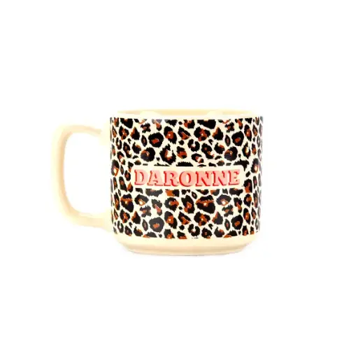 TASSE MEDIUM - DARONNE LÉOPARD MESSAGE  