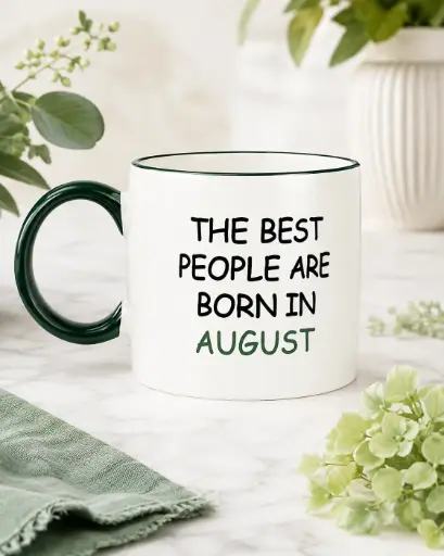 HE BEST PEOPLE ARE BORN IN AUGUST  - TASSE ANNIVERSAIRE