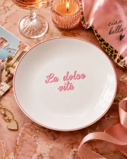 LA DOLCE VITA ASSIETTE ROSE  - ASSIETTES