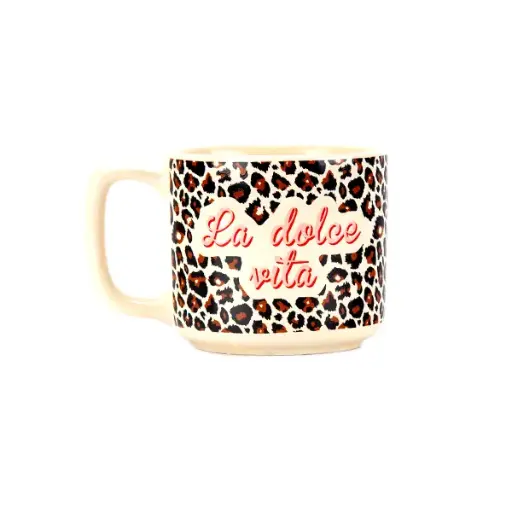 TASSE MEDIUM - LA DOLCE VITA LÉOPARD MESSAGE  