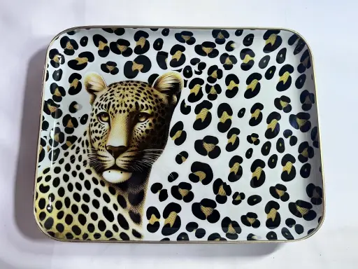 LEOPARD ANIMAL FOND LEOPARD  - MOYENS PLATEAUX 