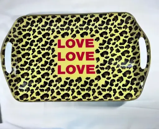 LOVE LOVE LOVE LÉOPARD  - GRAND PLATEAUX POIGNEE