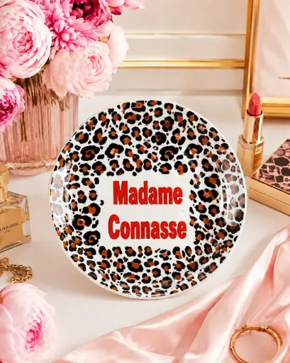 MADAME CONNASSE ASSIETTE LÉOPARD  - ASSIETTES