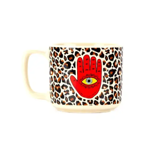  TASSE MEDIUM - MAIN LÉOPARD MESSAGE 
