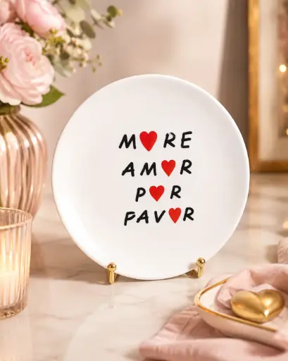 MORE AMOR POR FAVOR ASSIETTE BLANCHE  - ASSIETTES